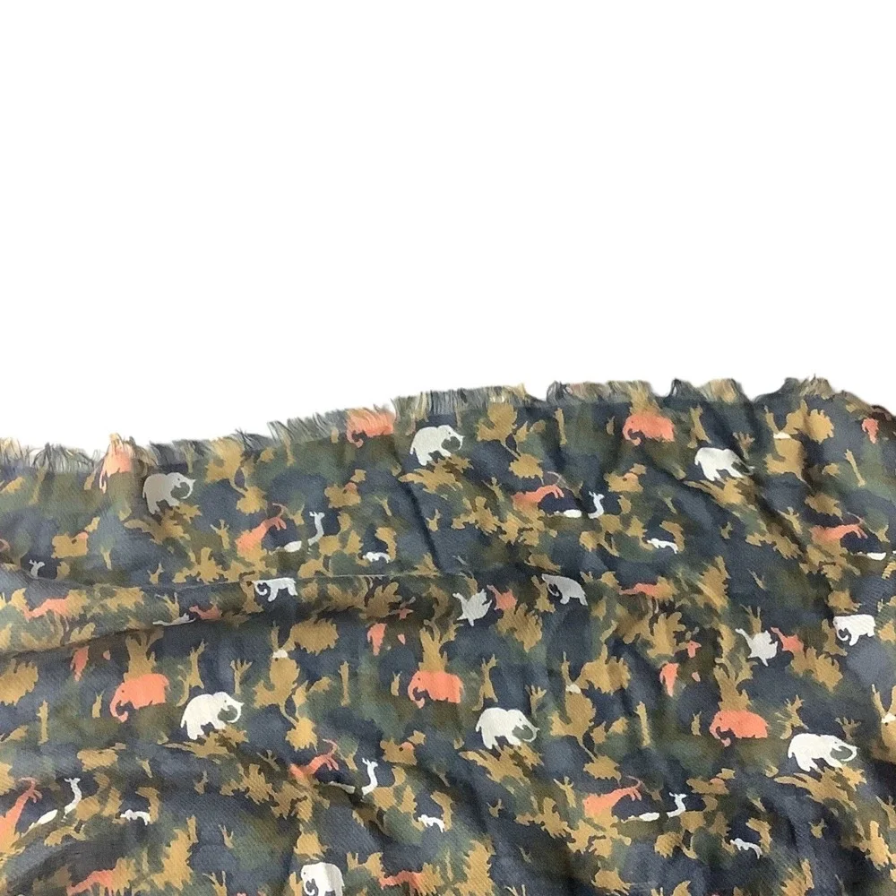 Women's Multicolor Elephant Print‎ Scarf Wrap Lightweight Rectangle Style